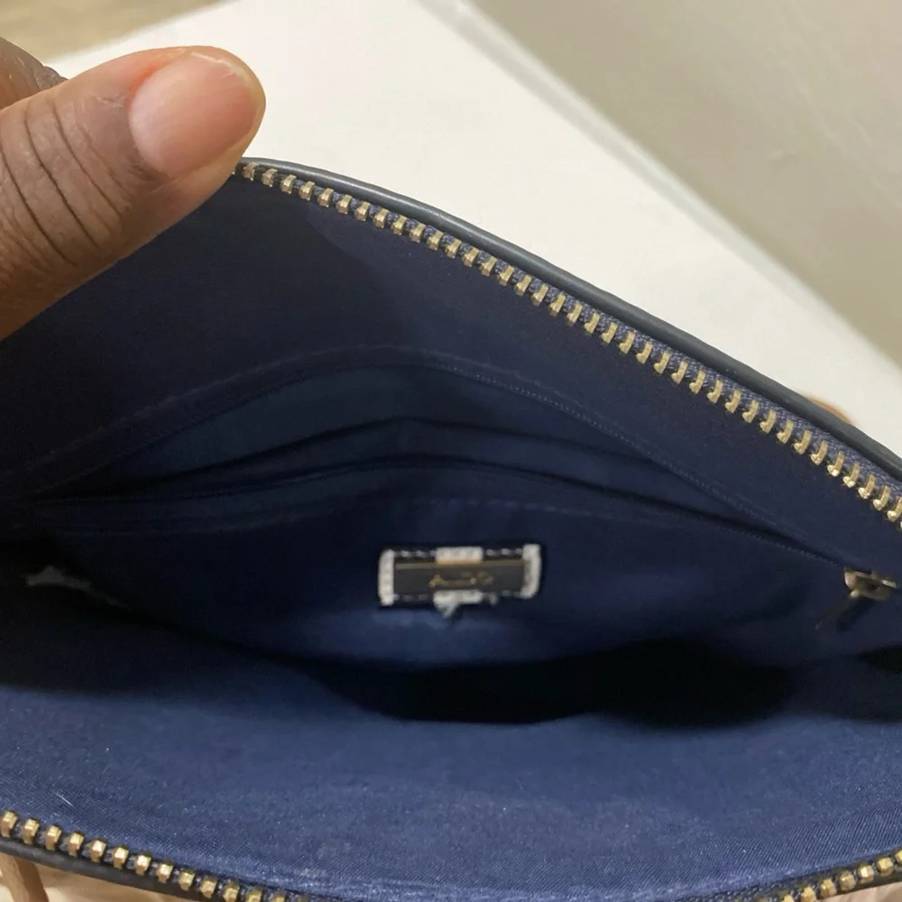 Aldo Striped Navy and Brown‎ Crossbody Bag